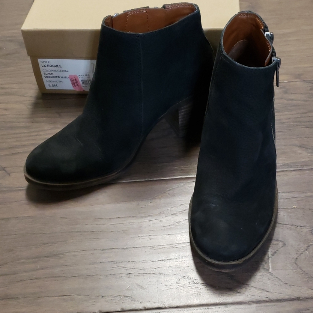 Lucky Brand Roquee Bootie 8.5M Black EUC In Box